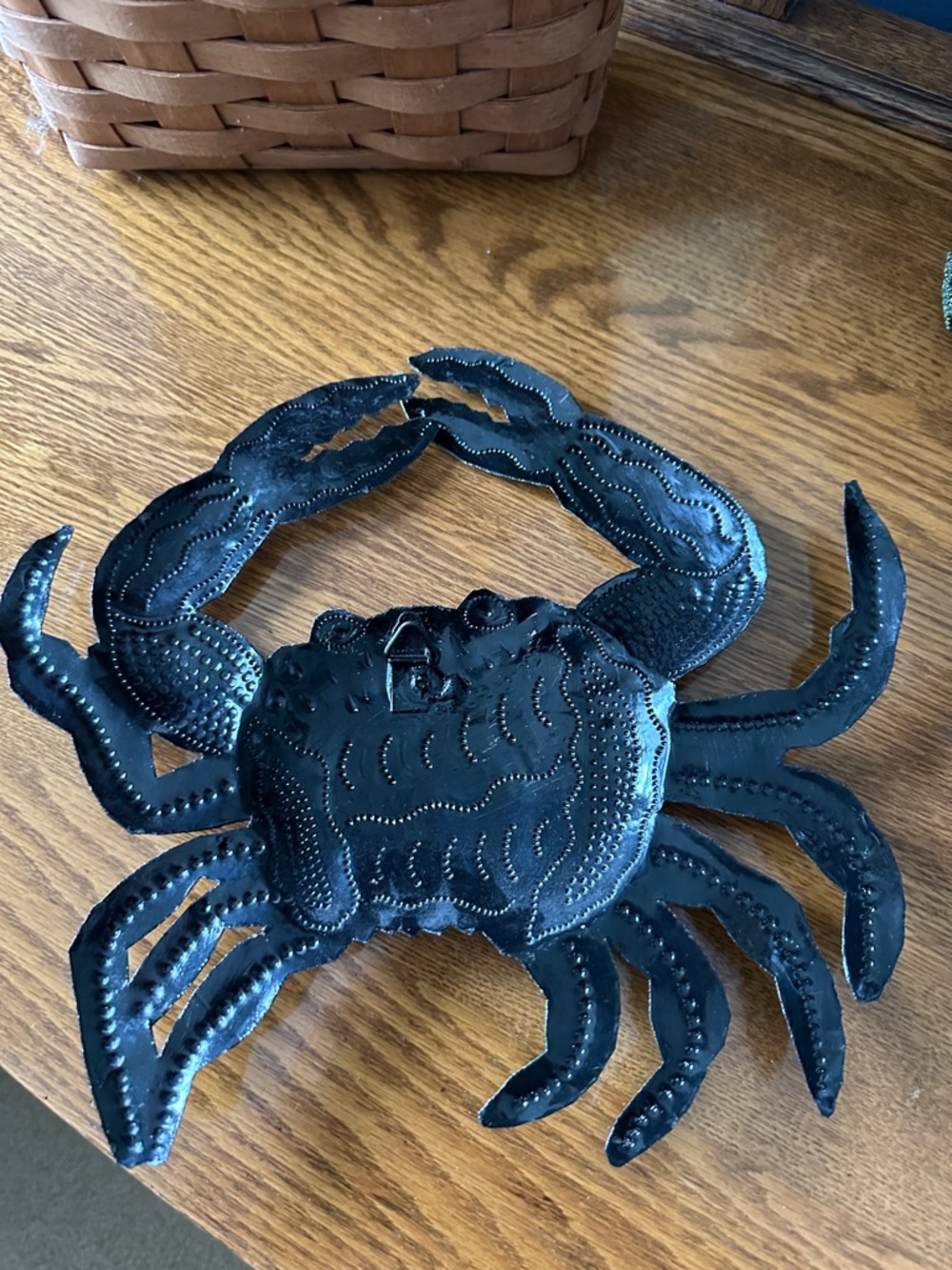 Handcrafted Multicolor Crab Wall Decor by - Picture 2 of 2